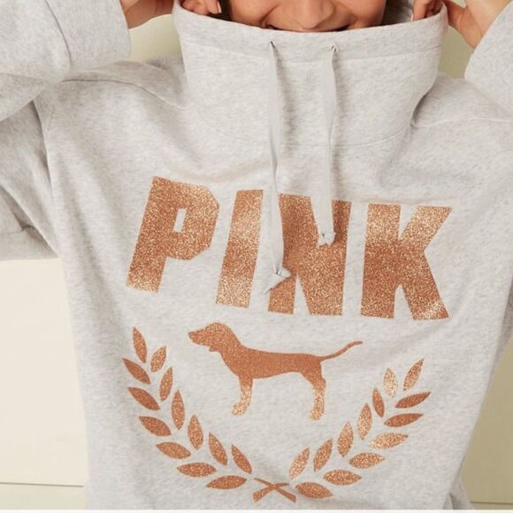 NWT Victoria’s Secret PINK Lounge Cowl Neck Pullover - Picture 4 of 8